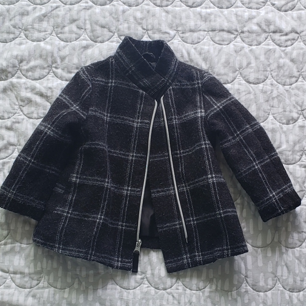 EUC unisex baby plaid jacket